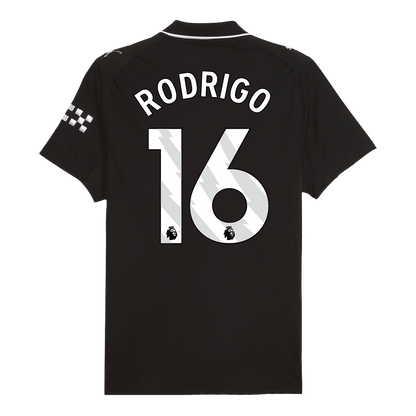 Manchester City Tröja RODRIGO #16 2025/26 Borta Svart-4