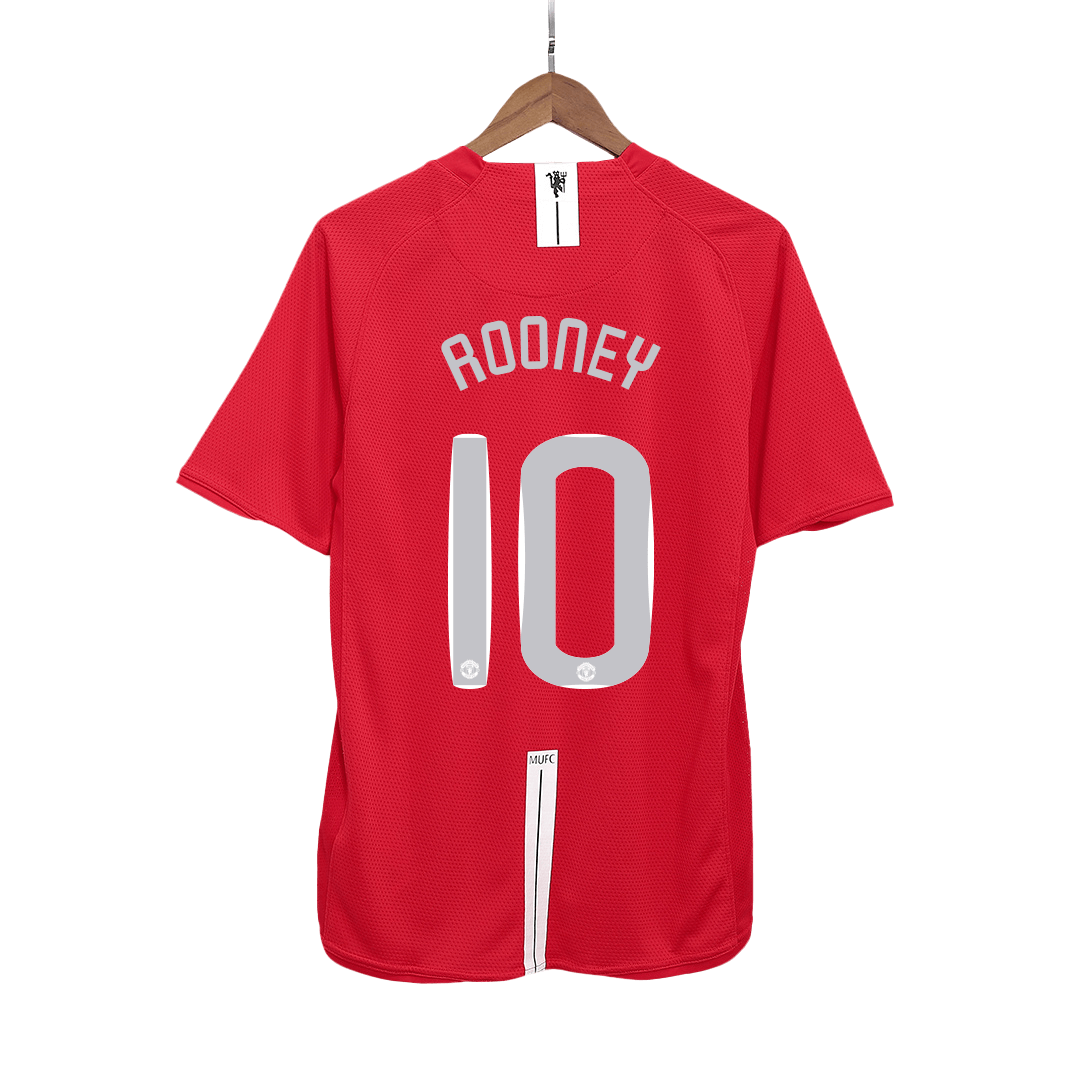 ROONEY #10 Manchester United Hemmatröja 2007/08 Retro Tröja
 Röd - UCL Final