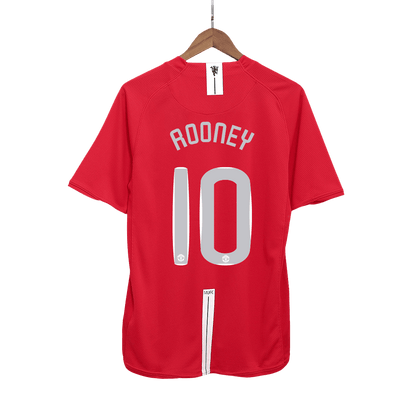 ROONEY #10 Manchester United Hemmatröja 2007/08 Retro Tröja
 Röd - UCL Final