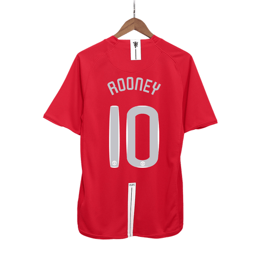 ROONEY #10 Manchester United Hemmatröja 2007/08 Retro Tröja
 Röd - UCL Final