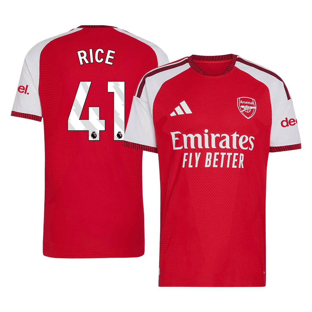 Arsenal Tröja RICE #41 2026/27 Hemma Autentisk Röd