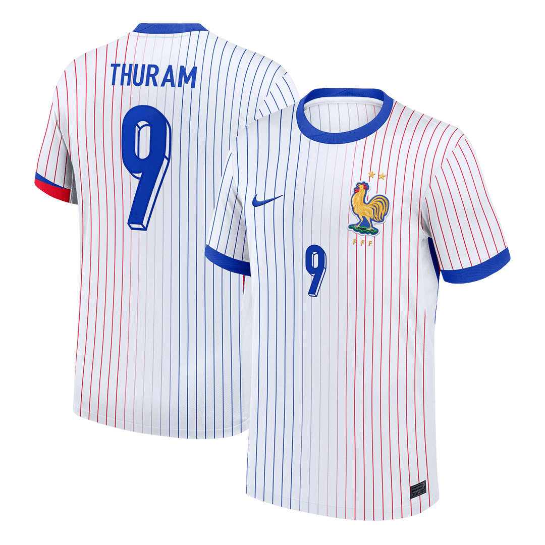 Frankrike Tröja THURAM #9 Euro 2024 Borta Vit