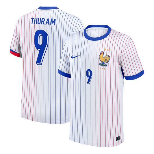 Frankrike Tröja THURAM #9 Euro 2024 Borta Vit