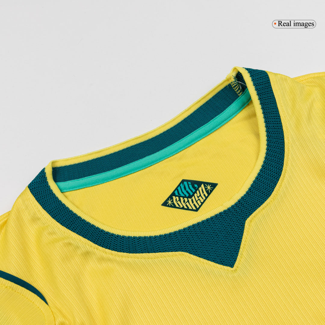 Brasilien Tröja 2026 Hemma Gul Dam-7