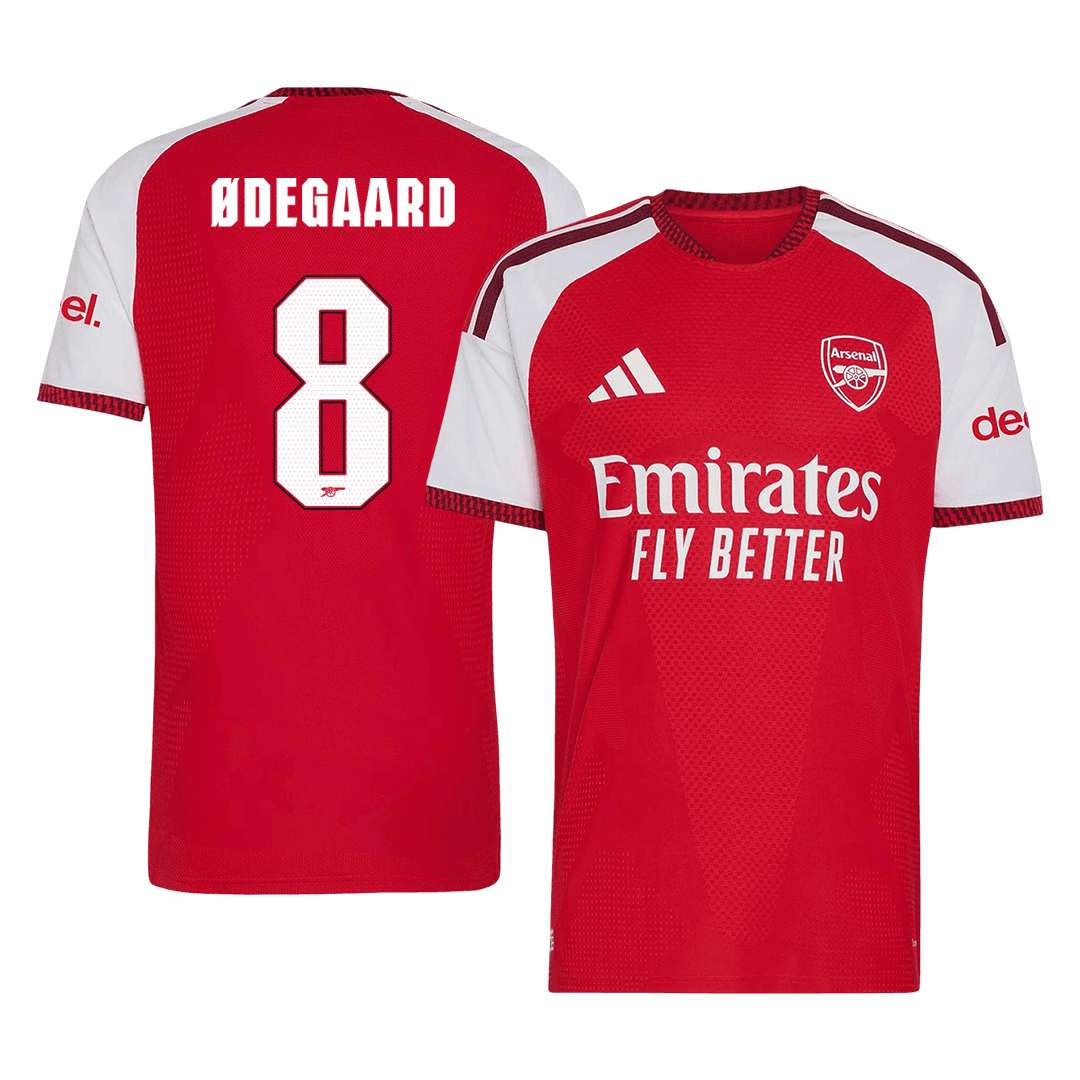 Arsenal Tröja ØDEGAARD #8 2026/27 Hemma Autentisk Röd - UCL