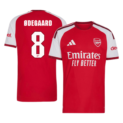 Arsenal Tröja ØDEGAARD #8 2026/27 Hemma Autentisk Röd - UCL