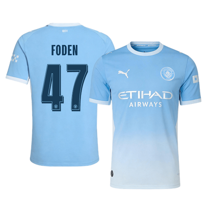 Manchester City Tröja FODEN #47 2026/27 Hemma Autentisk Blå - UCL
