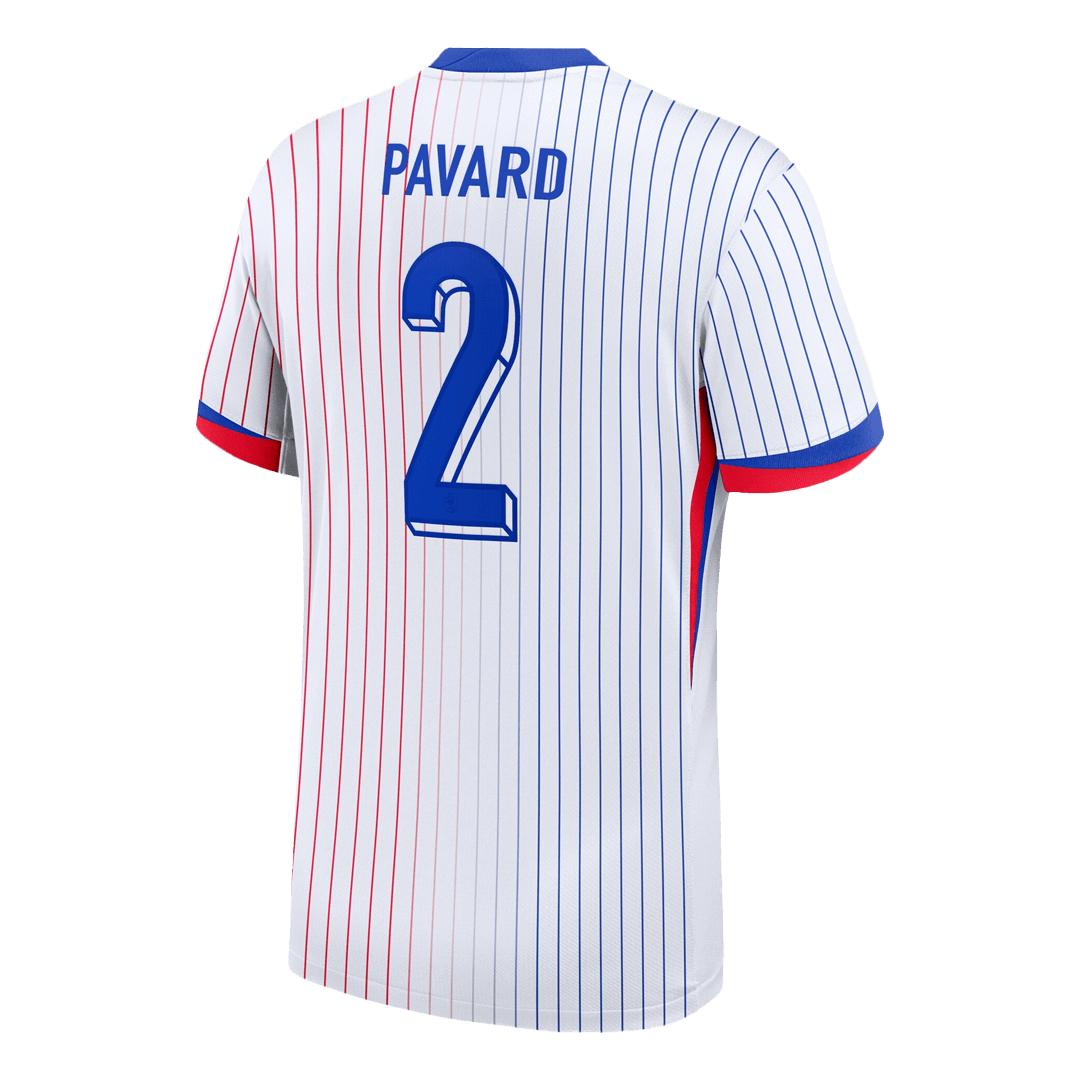 Frankrike Tröja PAVARD #2 Euro 2024 Borta Vit-7