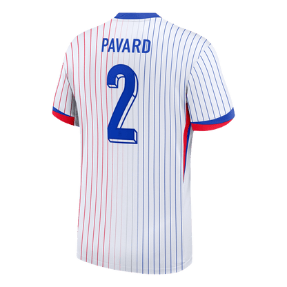 Frankrike Tröja PAVARD #2 Euro 2024 Borta Vit-7