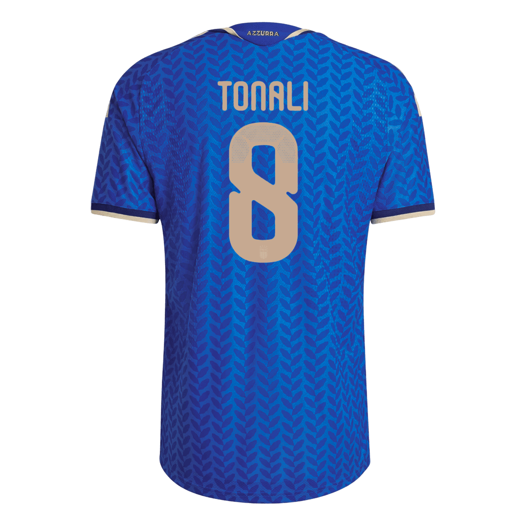Italien Tröja TONALI #8 2026 Hemma Autentisk Blå-9