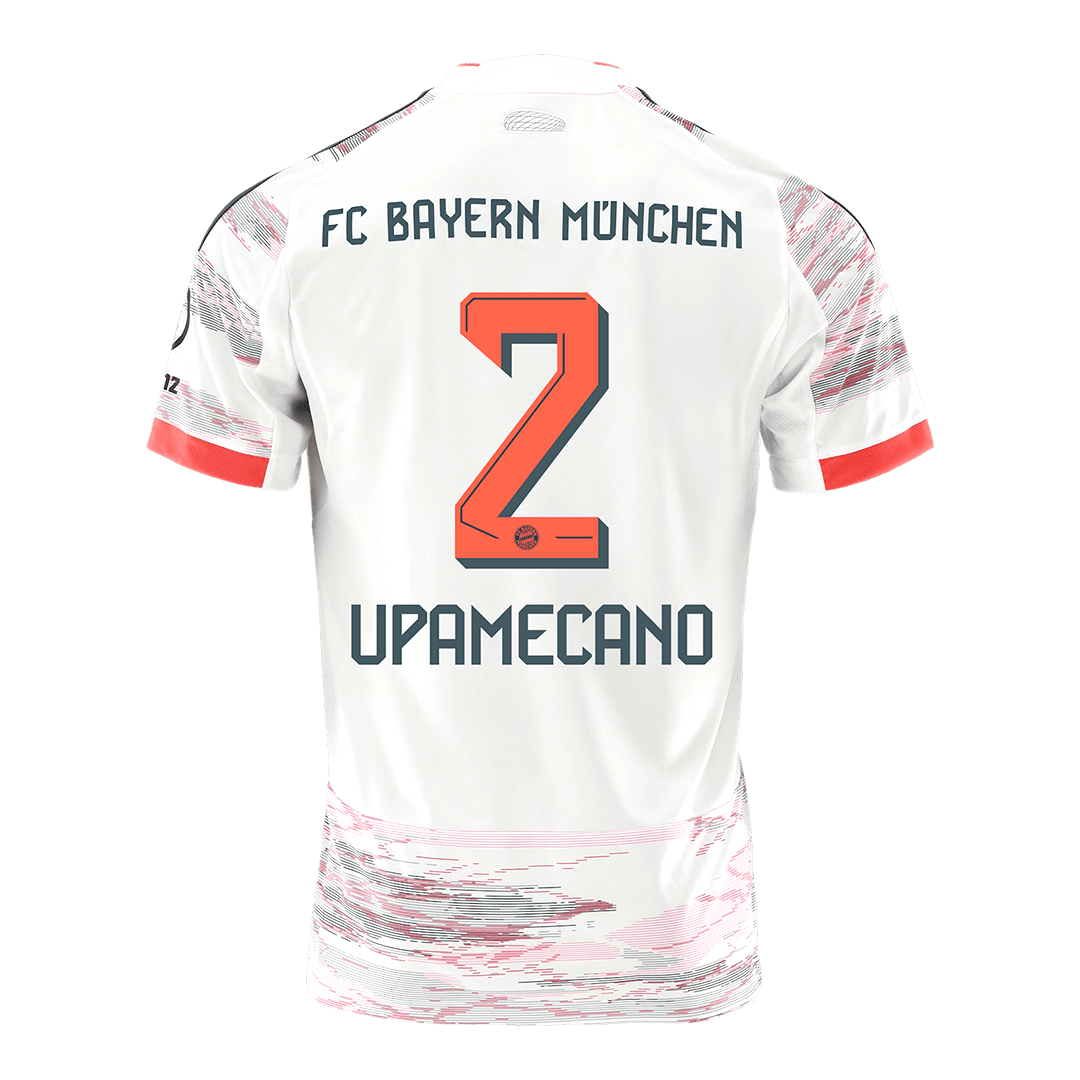 Bayern Munich Tröja UPAMECANO #2 2025/26 Borta Vit