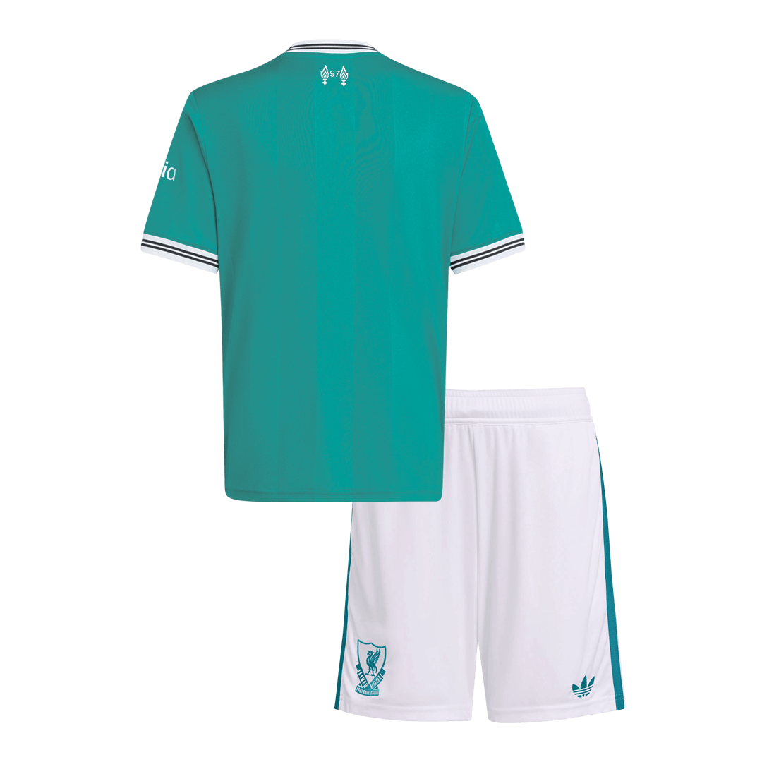 Liverpool Tröja 2025/26 Tredje Grön Barn