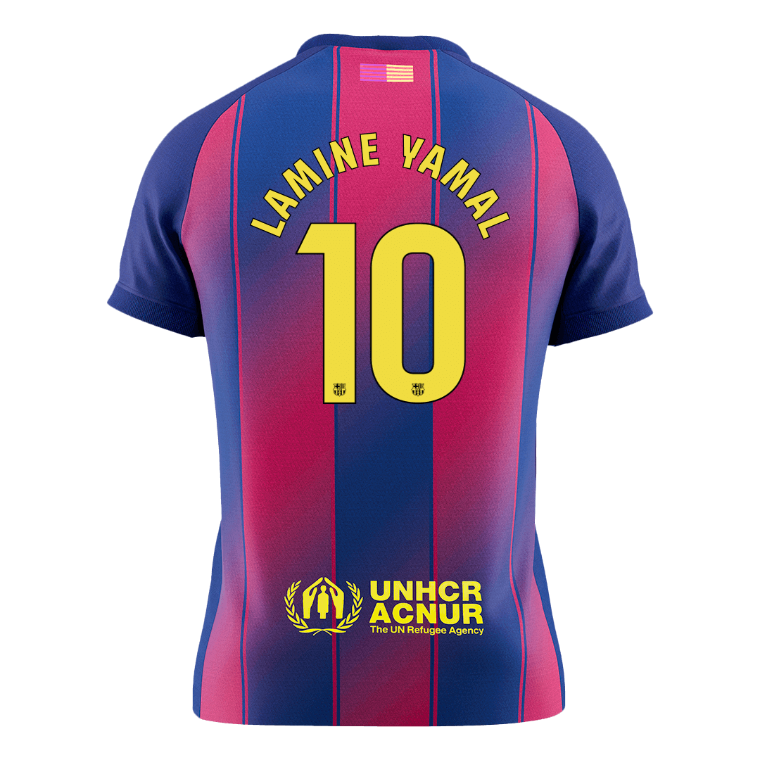 LAMINE YAMAL #10 Barcelona Tröja 2025/26 Hemma Premium Röd & Blå