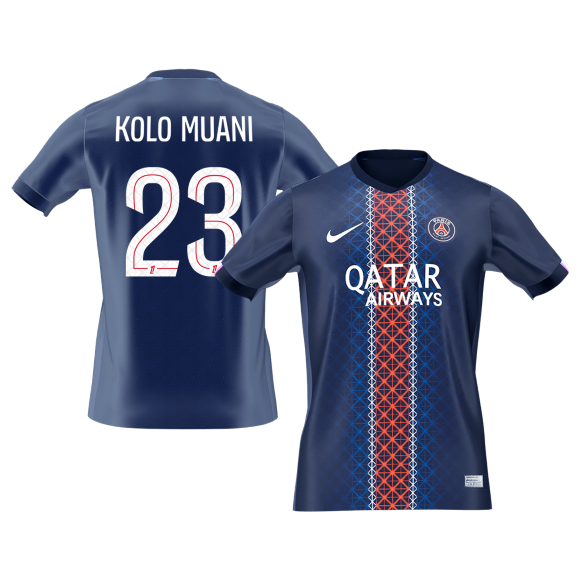 KOLO MUANI #23 PSG Tröja 2025/26 Hemma Premium Mörkblå