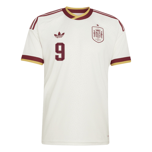 Spanien Tröja GAVI #9 2026 Borta Vit-1