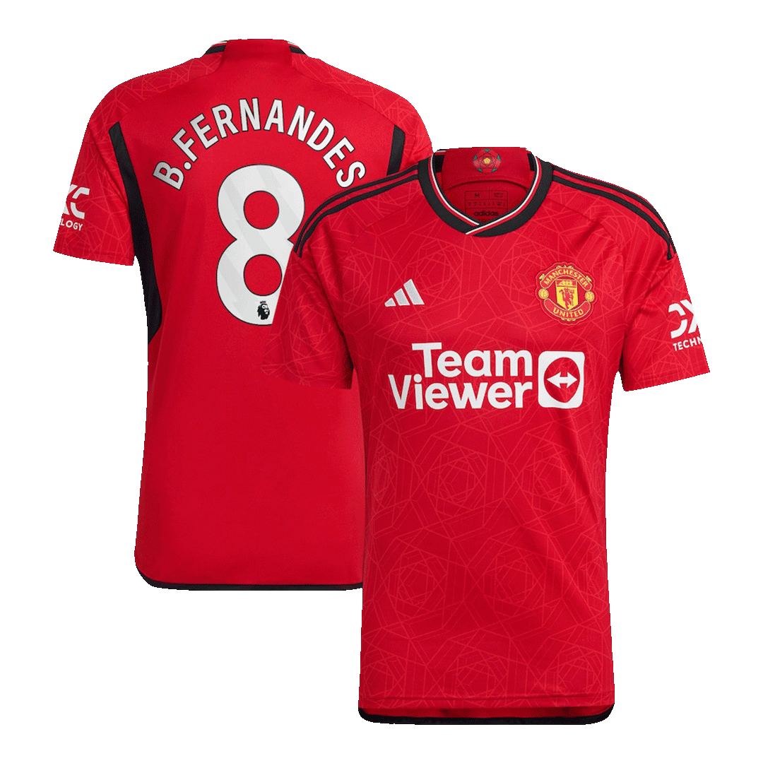 Manchester United Tröja B.FERNANDES #8 2023/24 Hemma Röd