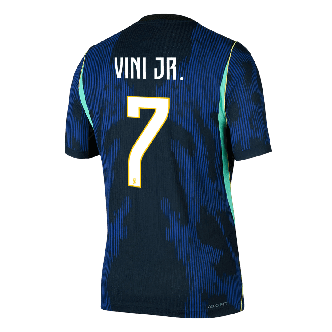 Brasilien Tröja VINI JR. #7 2026 Borta Autentisk Mörkblå-2