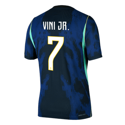 Brasilien Tröja VINI JR. #7 2026 Borta Autentisk Mörkblå-2