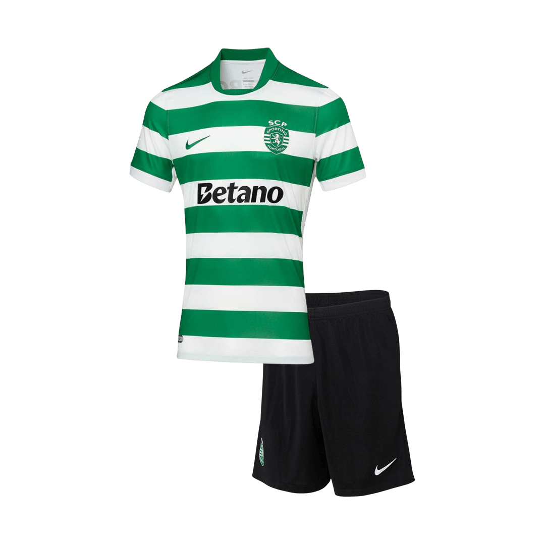 Sporting CP Tröja 2025/26 Hemma Green&White Barn