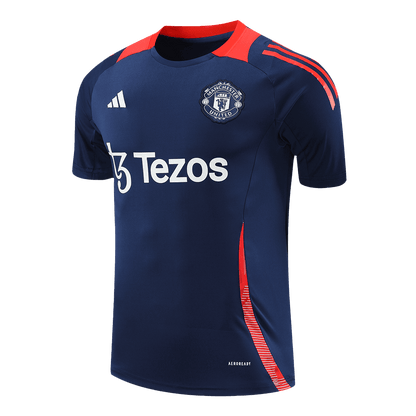 Manchester United Tröja 2024/25 Före match Mörkblå-8