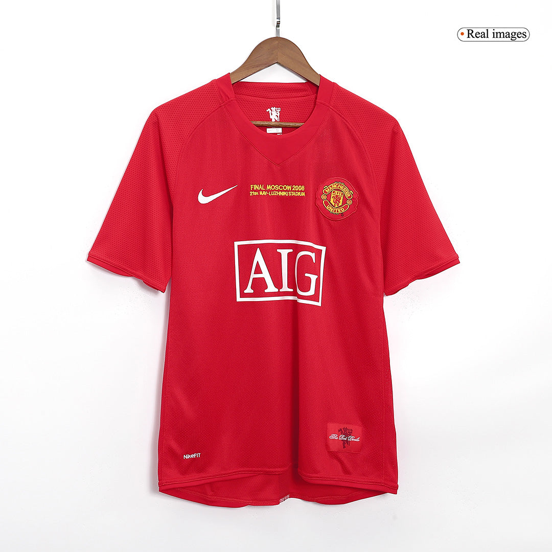 SCHOLES #18 Manchester United Hemmatröja 2007/08 Retro Tröja
 Röd - UCL Final-10