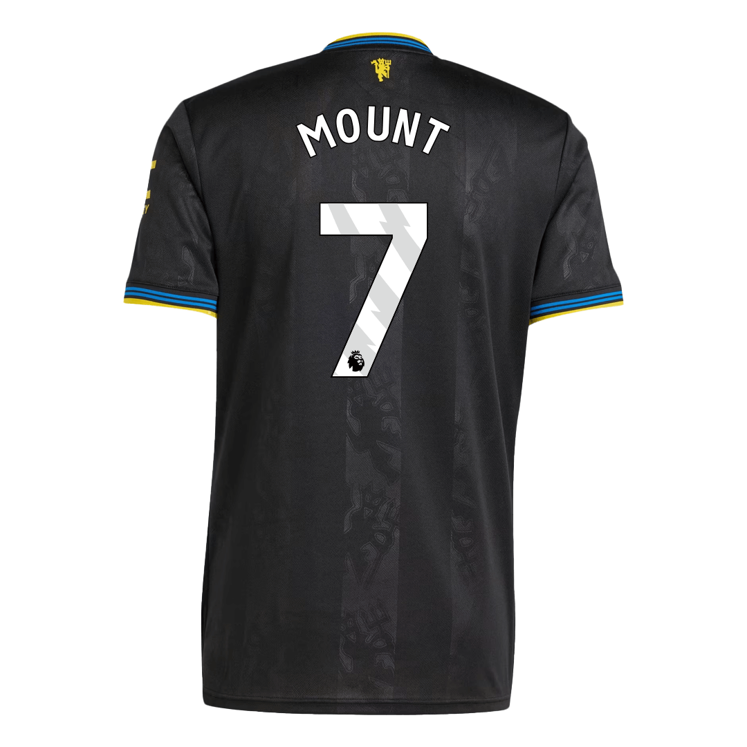 Manchester United Tröja MOUNT #7 2025/26 Tredje Svart-10