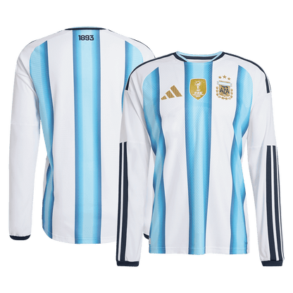 Argentina Tröja 2026 Hemma Långärmad Blå & Vit-10