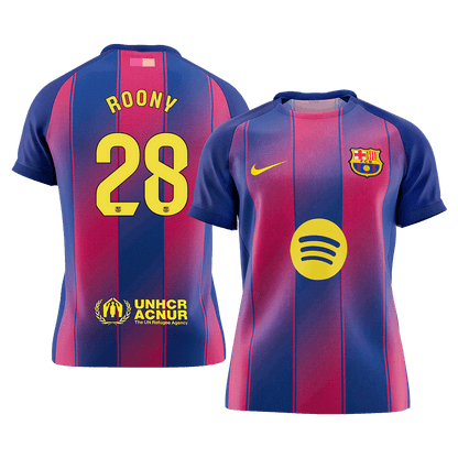 ROONY #28 Barcelona Tröja 2025/26 Hemma Premium Röd & Blå