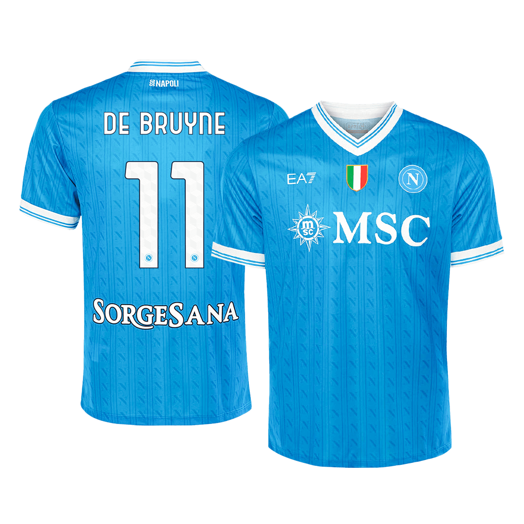 Napoli Tröja DE BRUYNE #11 2025/26 Hemma Blå