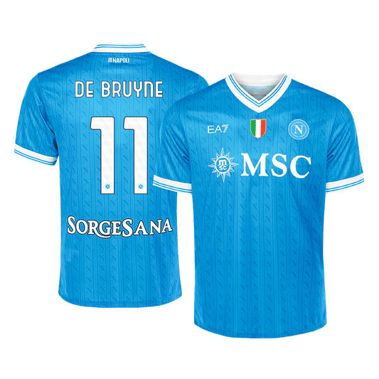 Napoli Tröja DE BRUYNE #11 2025/26 Hemma Blå