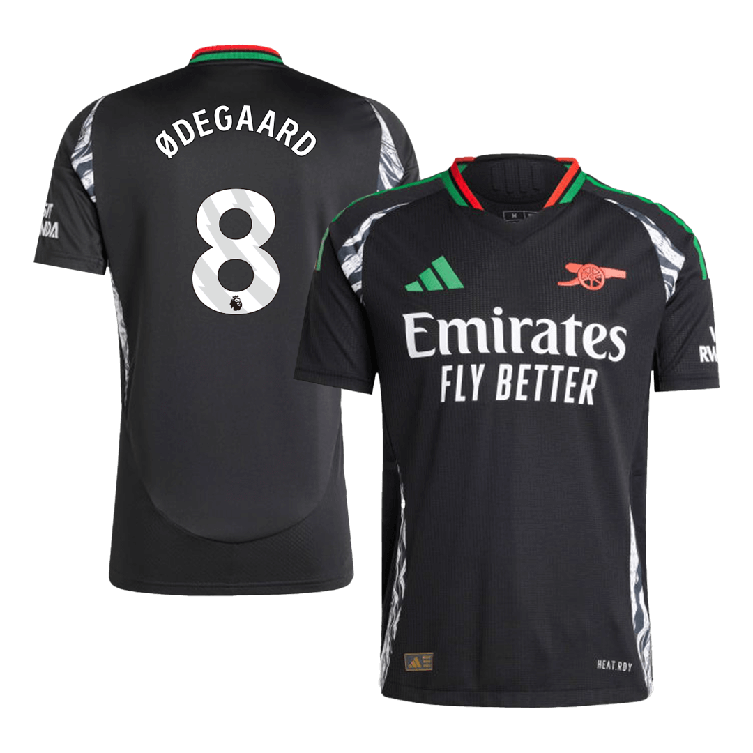 Arsenal Tröja ØDEGAARD #8 2024/25 Borta Svart