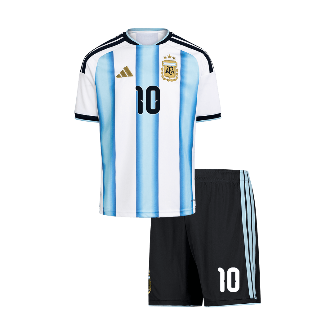 Argentina Tröja MESSI #10 2026 Hemma Blå & Vit Barn Premium-10
