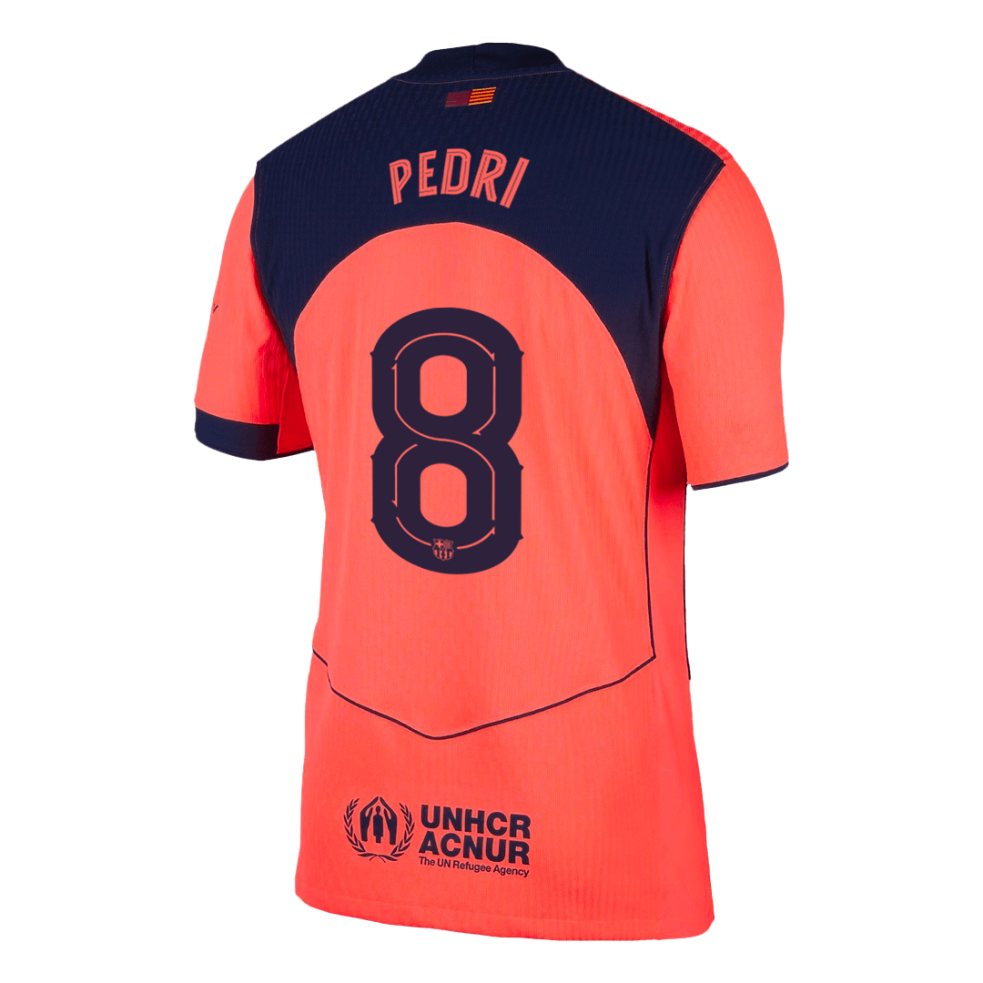 Barcelona Tröja PEDRI #8 2025/26 Tredje Orange - UCL-12
