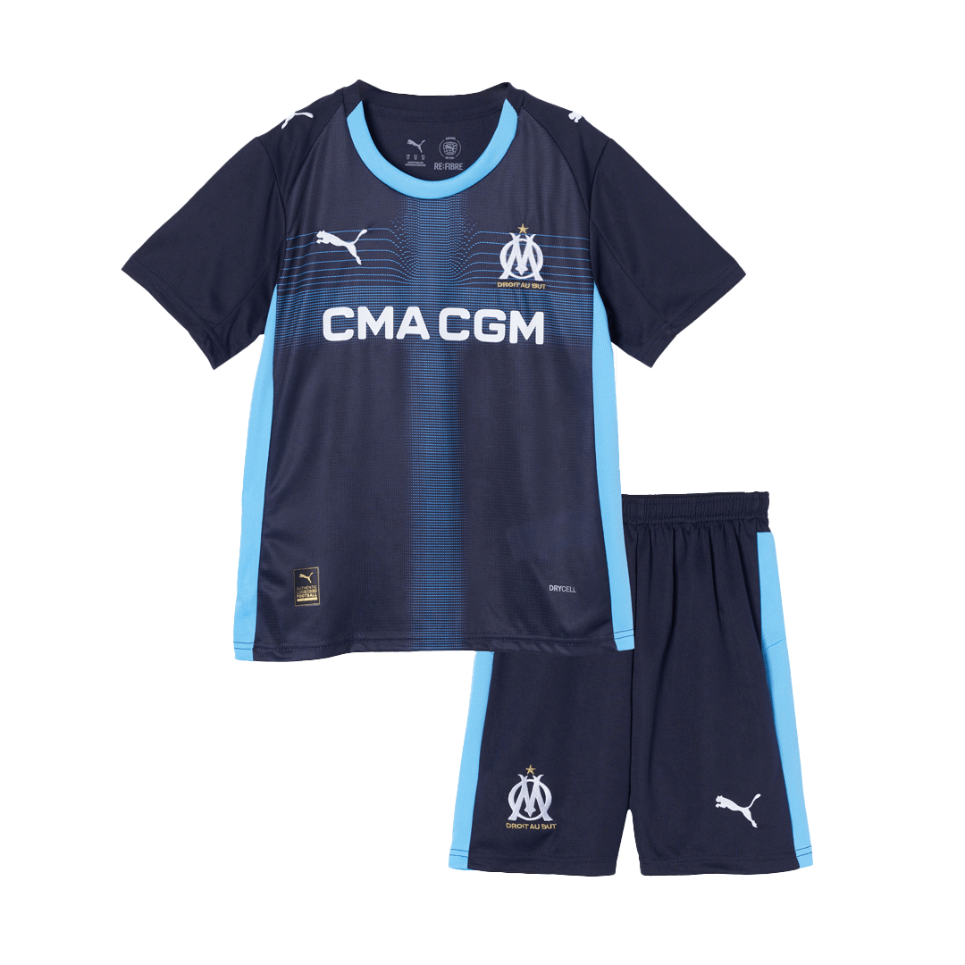 Marseille Tröja 2025/26 Borta Mörkblå Barn