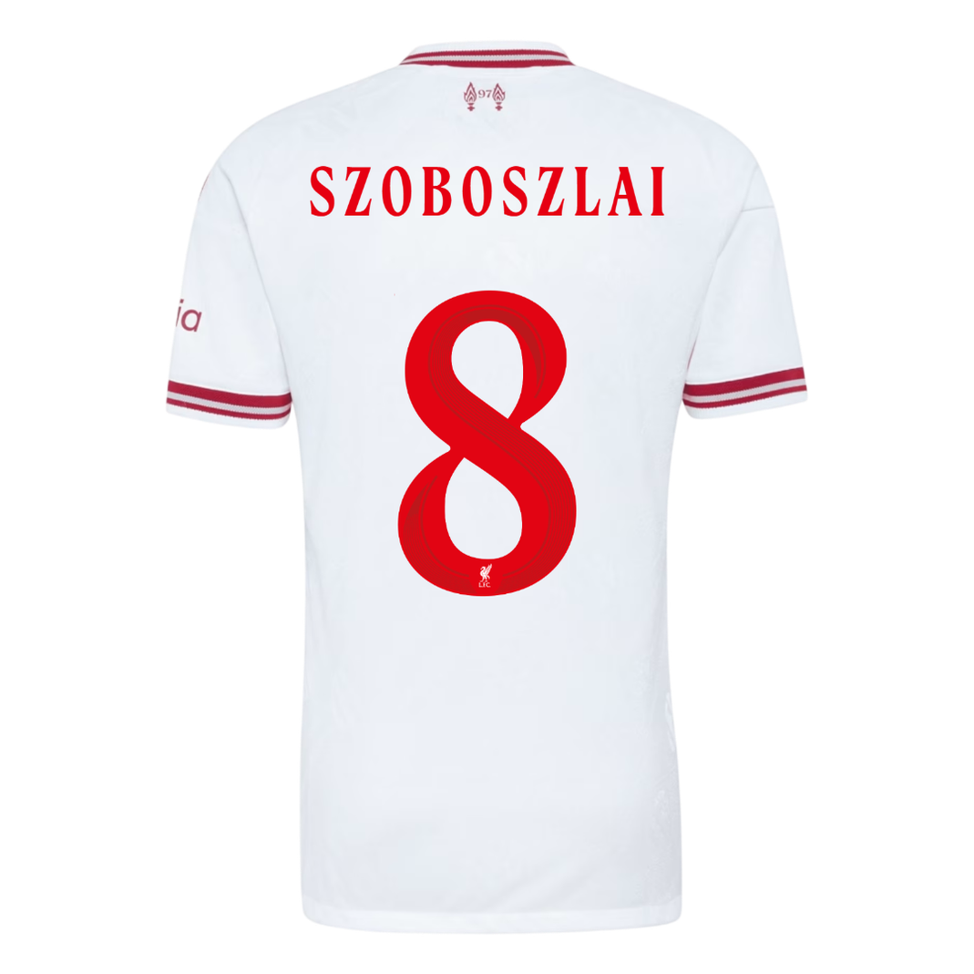 Liverpool Tröja SZOBOSZLAI #8 2026/27 Borta Autentisk Vit - UCL