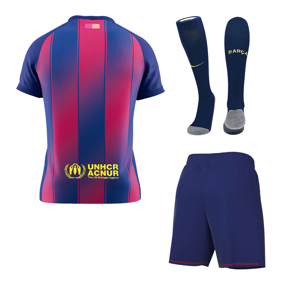 Barcelona Tröja Hemmaställ 2025/26 Röd & Blå-14