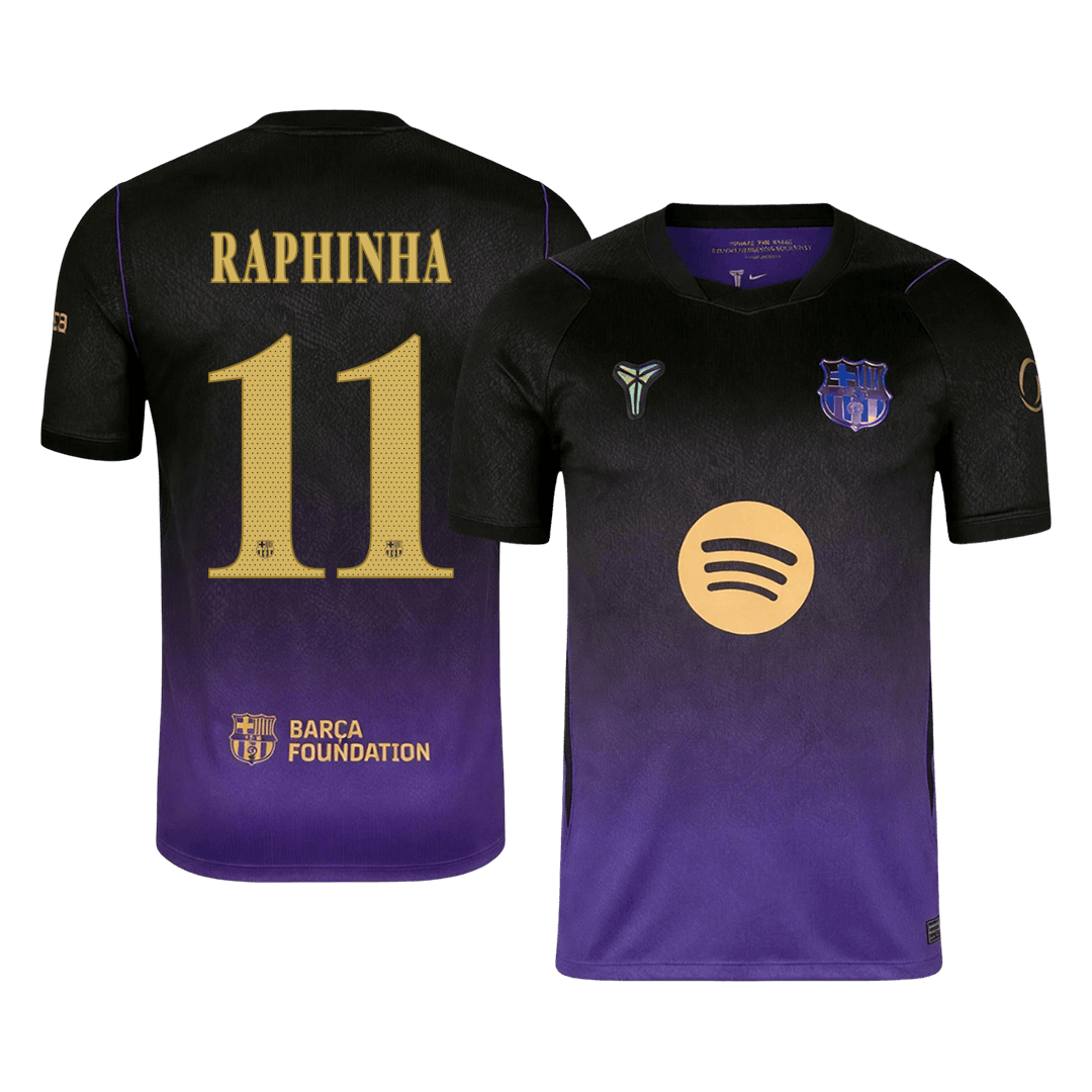 Barcelona Tröja RAPHINHA #11 2026/27 Borta Black/Purple - UCL