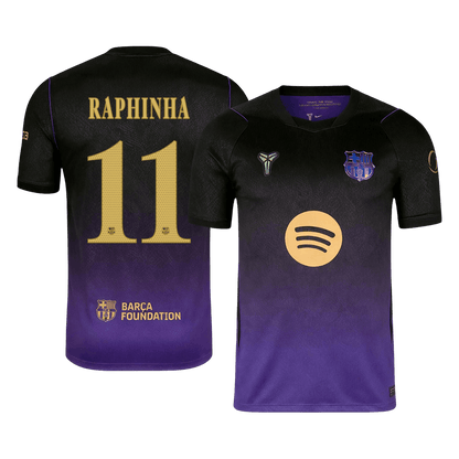 Barcelona Tröja RAPHINHA #11 2026/27 Borta Black/Purple - UCL