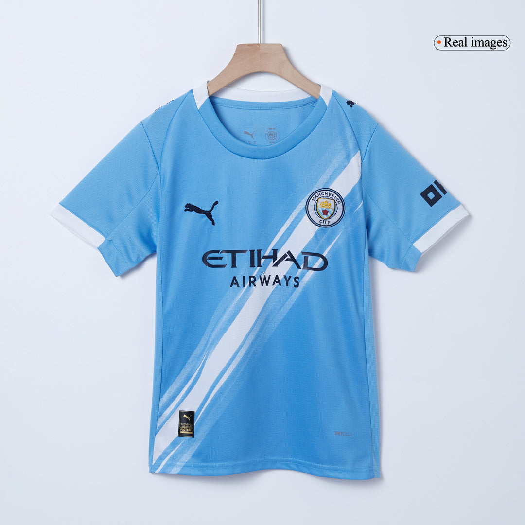Manchester City Tröja 2025/26 Hemmaställ Blå Barn-15