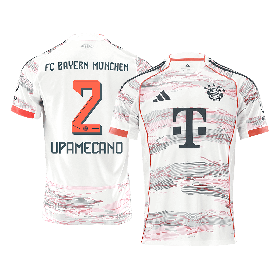 Bayern Munich Tröja UPAMECANO #2 2025/26 Borta Vit