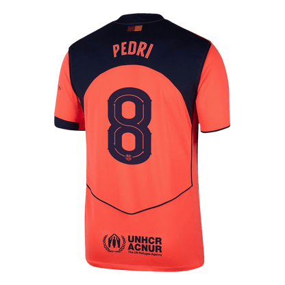 Barcelona Tröja PEDRI #8 2025/26 Tredje Orange - UCL-11