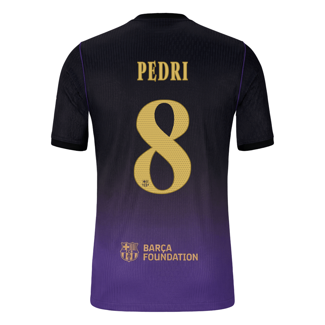 Barcelona Tröja PEDRI #8 2026/27 Borta Autentisk Black/Purple - UCL