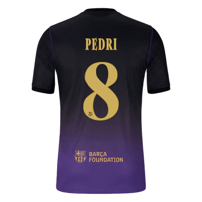 Barcelona Tröja PEDRI #8 2026/27 Borta Autentisk Black/Purple - UCL-3