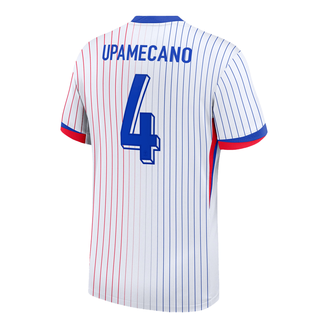 Frankrike Tröja UPAMECANO #4 Euro 2024 Borta Vit