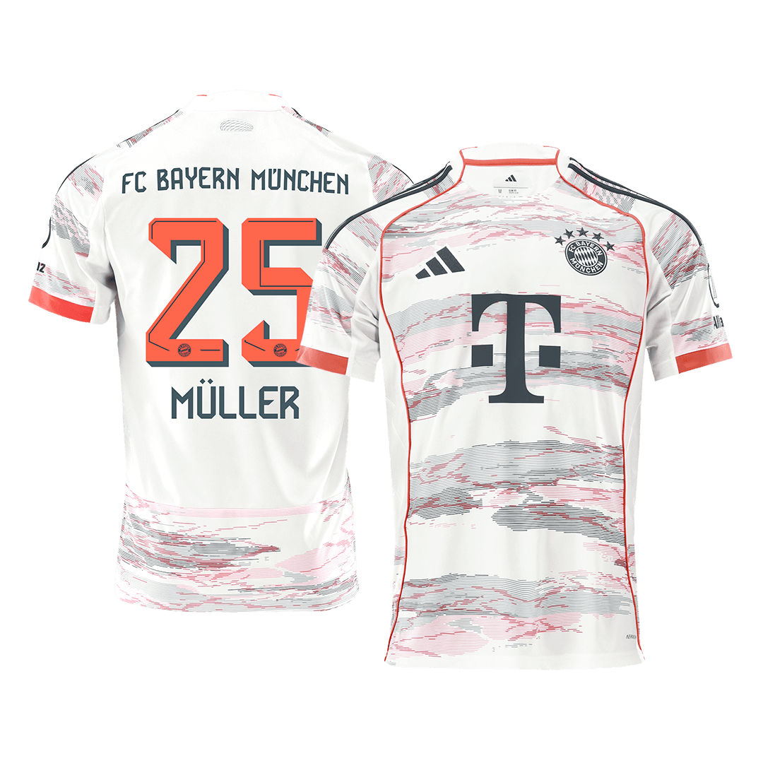 Bayern Munich Tröja MÜLLER #25 2025/26 Borta Vit