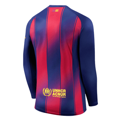 Barcelona Tröja 2025/26 Hemma Långärmad Röd & Blå-11