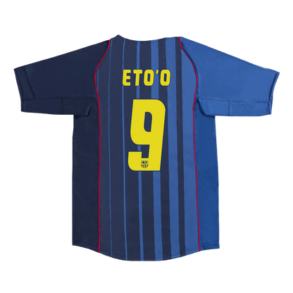 ETO'O #9 Barcelona Bortatröja 2004/05 Retro Tröja
 Blå