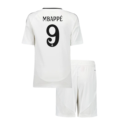 Real Madrid Tröja MBAPPÉ #9 2024/25 Hemma Vit Barn