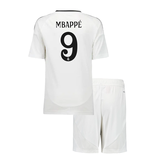 Real Madrid Tröja MBAPPÉ #9 2024/25 Hemma Vit Barn