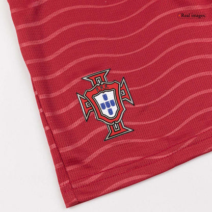 Portugal Tröja RONALDO #7 2026 Hemma Röd Barn Premium-3